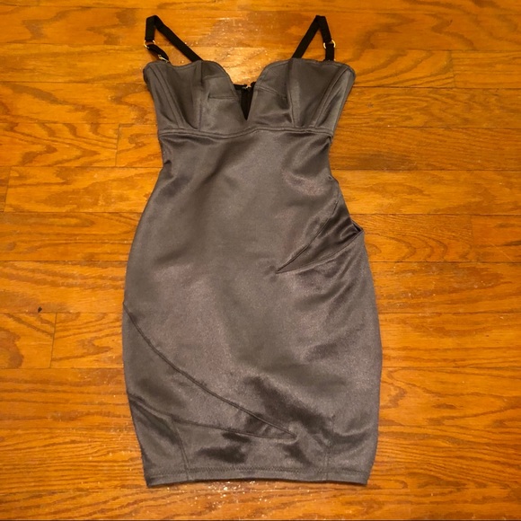 Slate gray Mark Wong Nark mini dress size xs - Picture 2 of 7